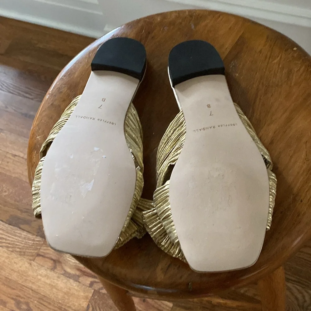 Loeffler Randall Gold Daphne Sandal - Picture 4 of 9